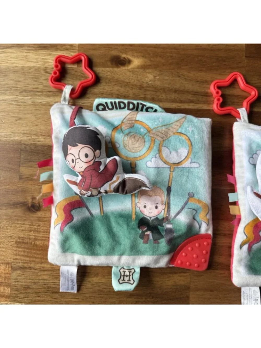 2 Harry Potter Baby Crinkle Square Activity Toy Teether BPA Free Wizarding World